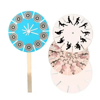 

Added Interest Kids Manual Educational Toys Stimulate Visual Development Non-woven Fabric Wreath DIY Phenakistoscope Toys