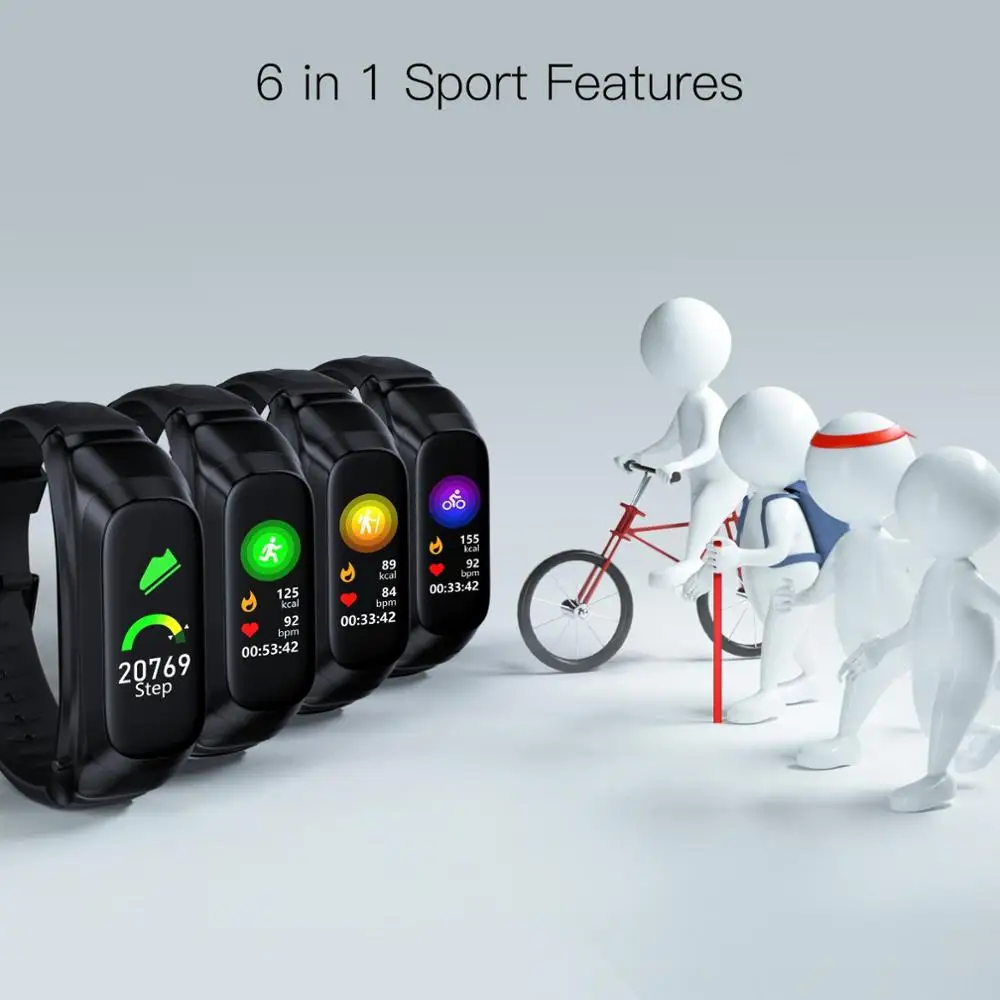 Jakcom B6 Smart Call Watch Hot sale in Wristbands as android for mi band 4 strap Voice Assisstant Earphone Sport Watch
