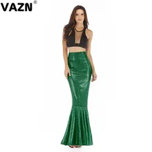 VAZN, новинка, милая, необычная, для девушек, для заметок, сексуальная, для ночного клуба, модная, однотонная, высокая талия, облегающая, для женщин, Русалка, макси, юбки