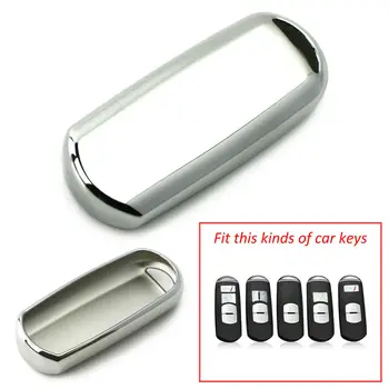 

Chrome Silver TPU Key Fob Case Fit For 2 3 6 CX3 CX5 CX3 CX9 Keyless Fob