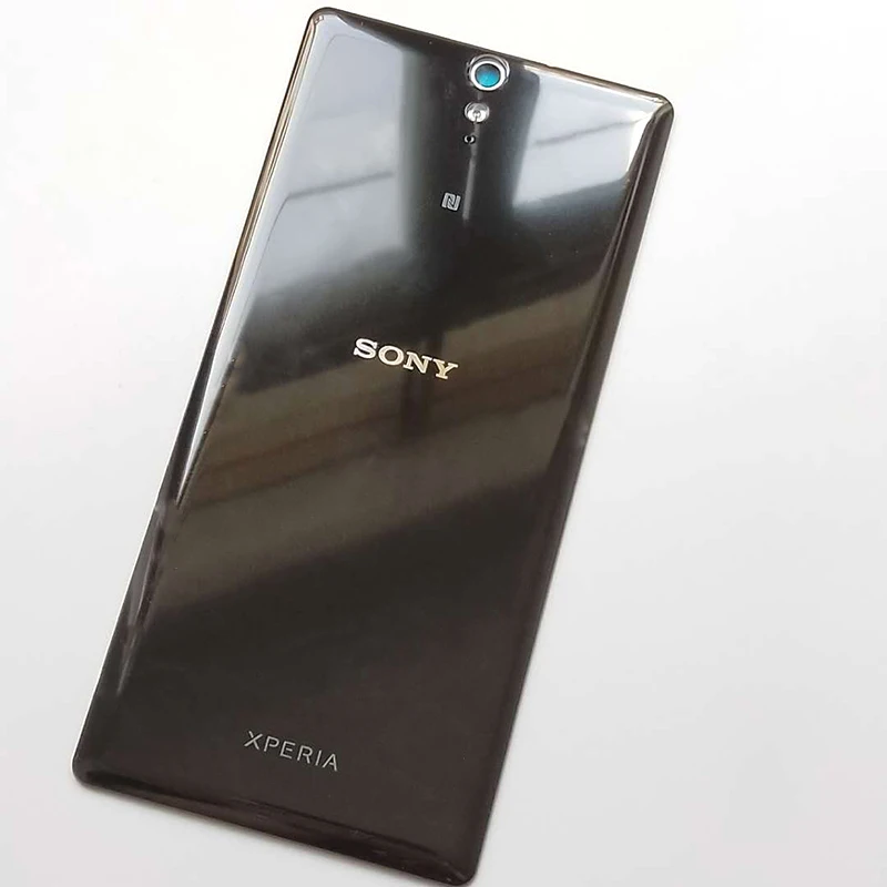 Чехол для sony Xperia C5 Ultra E5553 с NFC для sony C5, запасные части, чехол для задней двери, Запасная часть - Цвет: black