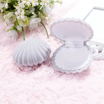 

Jewelry Necklace Lovely Velvet Case HOT Gift Shape 2016 Shell Display Box Earrings NEW Ring