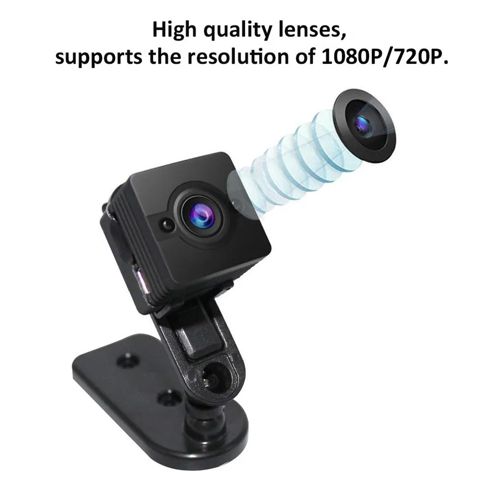 SQ12 Mini Wifi Remote Camera Ultra High Definition 155 Degree Wide Angle Lens AO 