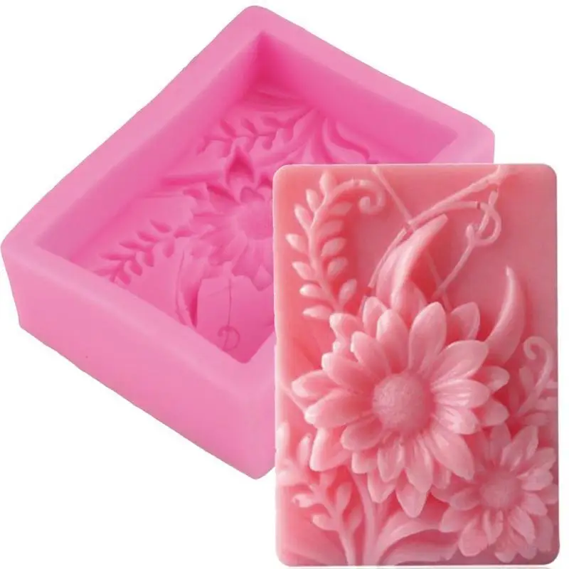 Силиконовая форма для мыла, цветок, торт, шоколад, помадка, сахарная форма, розовая силиконовая форма, сделай сам, ремесло, бытовые инструменты для выпечки