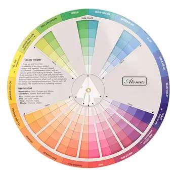 

1pc Color Wheel Useful Practical Portable Mixed Color Guide Tool Color Learning Card for Woman Tattoo