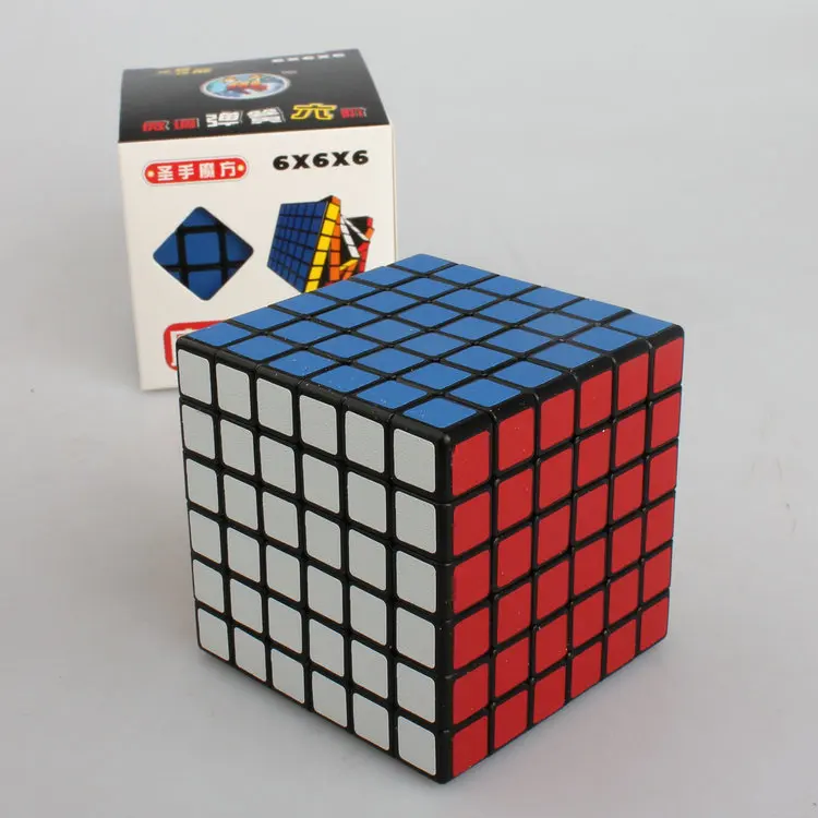 

[Six-Order Dull Polish Adhesive Paper Black And White with Pattern Rubik's Cube] 6x6x6 Order Black Frosted Adhesive Paper 6-Orde