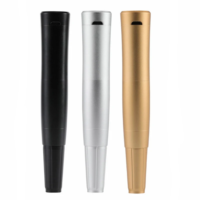 

permanent makeup machine pen 3 Level battery portable rechargeable Wireless Electric Tattoo Gun pen for Eyebrows lip new golden