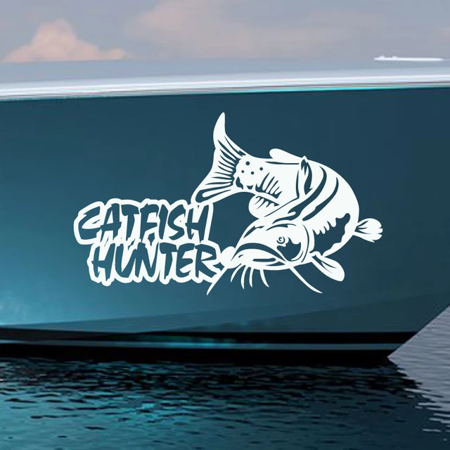 Go Fishing Sticker Catfish Hunter Decal Bucket Tackle Shop