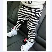 Spring And Autumn New Style Crawler Children Deep Crotch Pure Cotton Striped Pants Harem Pants Trousers Large Bottom-Flare