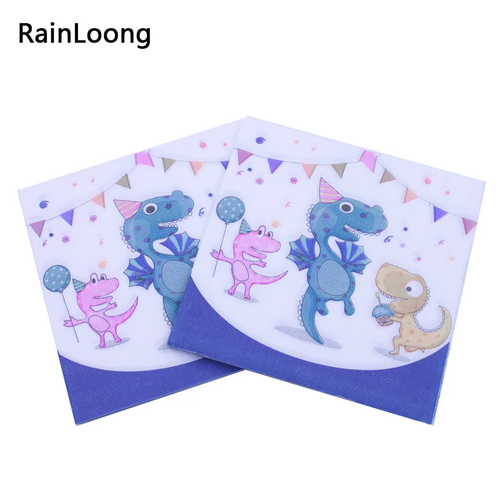 [RainLoong] принт с мультяшным крокодилом для аллигатора Бумага салфетки для вечерние декоративный декупаж 33*33 см 5 пакетов(20 шт./упак - Цвет: as picture