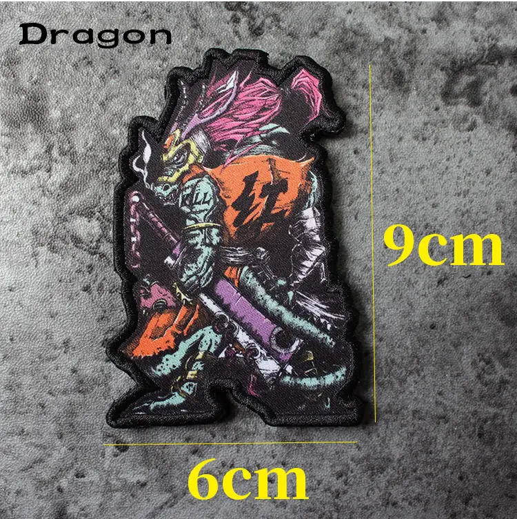 Dragon Китайские элементы ретро тактика 12 зодиакальных пластырей волшебные наклейки тепловой передачи значок с животным для одежды DIY Morale повязки - Цвет: Dragon