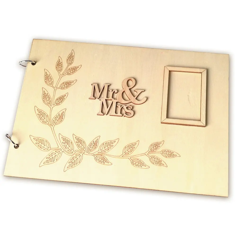  Wooden Wedding Invitation Card Party Notebook Wedding Decoration Supplies Holiday Festival Wooden C - 4.00025E+12