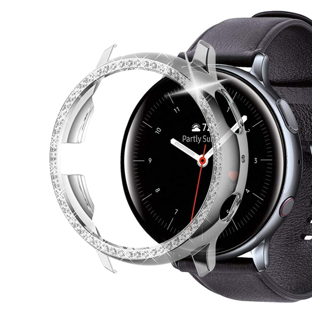 Diamond Case For Samsung Galaxy Watch Active 2 40mm 44mm Bumper Protective cover For Active 1 Smart Watch Accessories