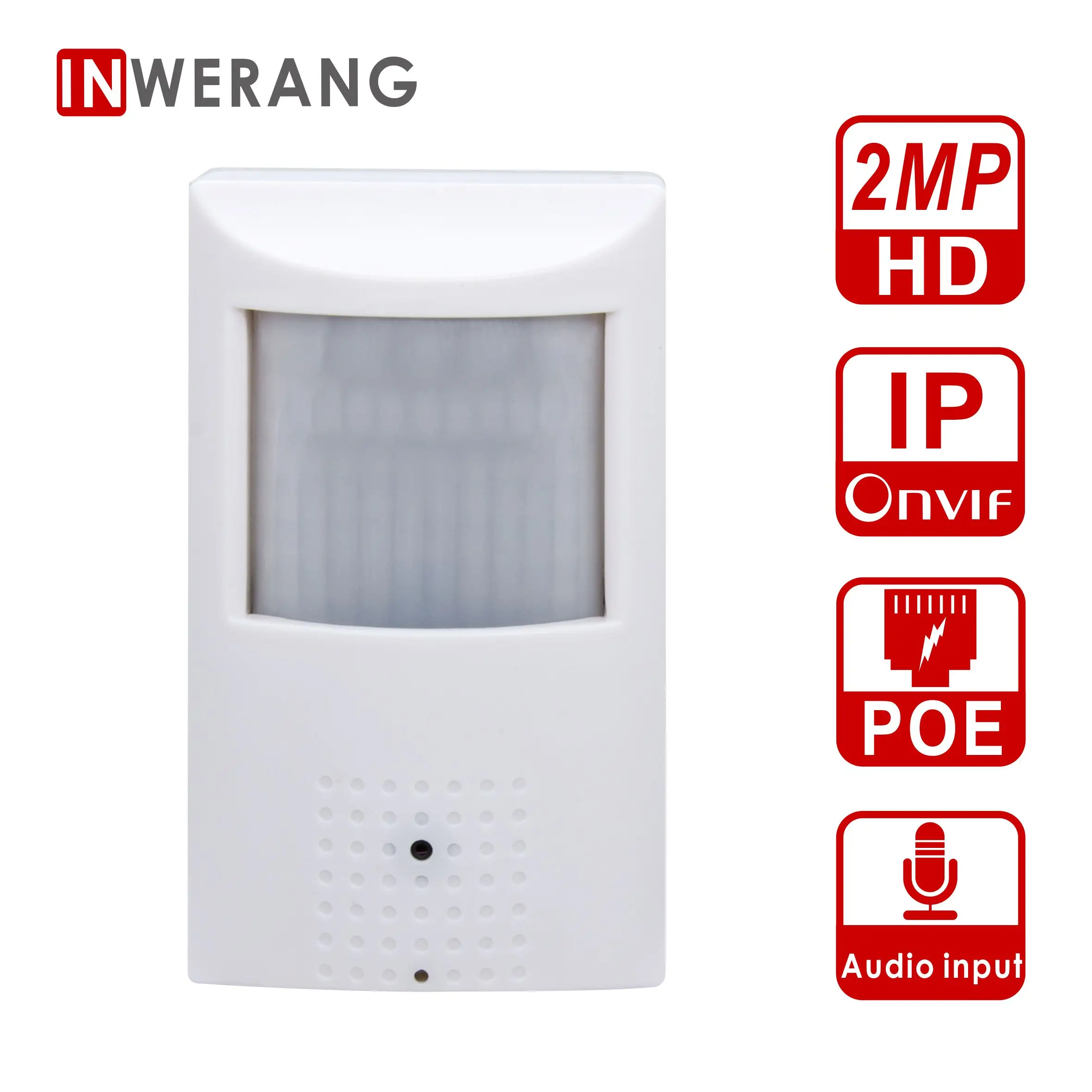Inwerang 2MP H.265 POE CCTV Security Infrared IP Camera, 940nm