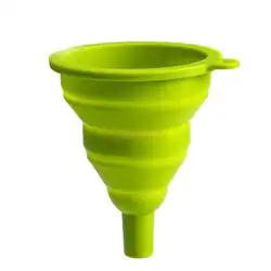 Funil dobrável de silicone platina, extrator retrátil, ferramenta de cozinha doméstica com calibre grande