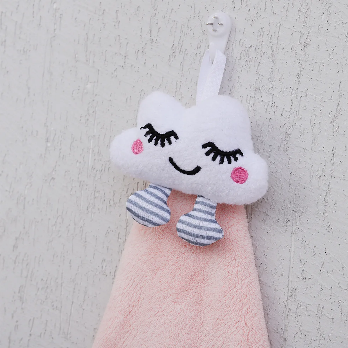 

Handkerchief Cloud Children Coral Velvet Kitchen Bathroom Hanging Hand Towel Hand Towel Strong Absorbent Dishwashing Cloth