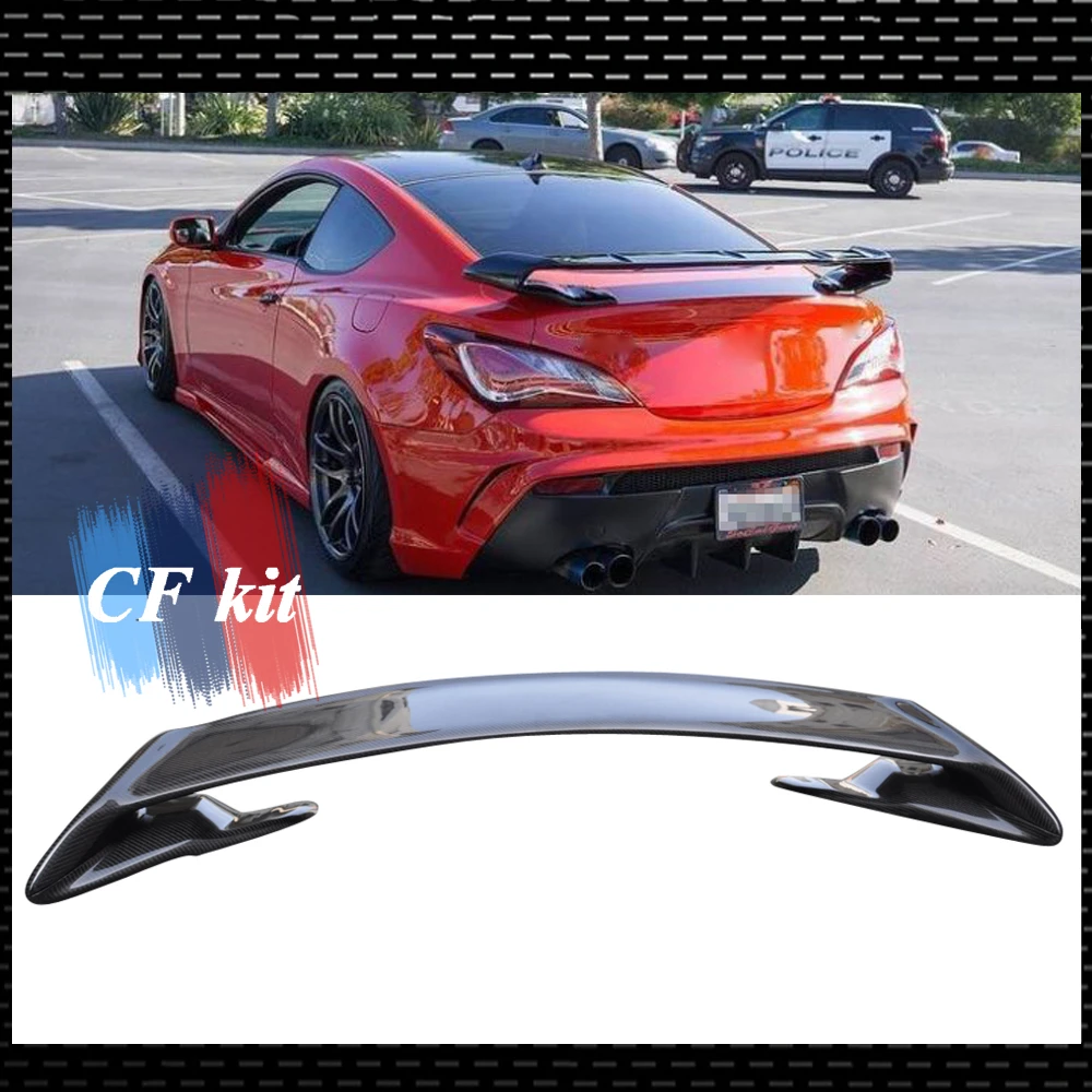Carbon Fiber Rear Trunk Lip Wing Boot For Hyundai Coupe Genesis Rohens 2009 2011 Rear Spoiler