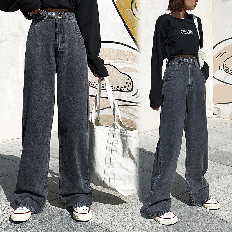 Woman Jeans High Waist Clothes Wide Leg Denim Clothing Blue Streetwear Vintage Quality 2020 Fashion Harajuku Straight Pants Woman Jeans High Waist Clothes Wide Leg Denim Clothing Blue Streetwear Vintage Quality 2020 Fashion Harajuku Straight Pants