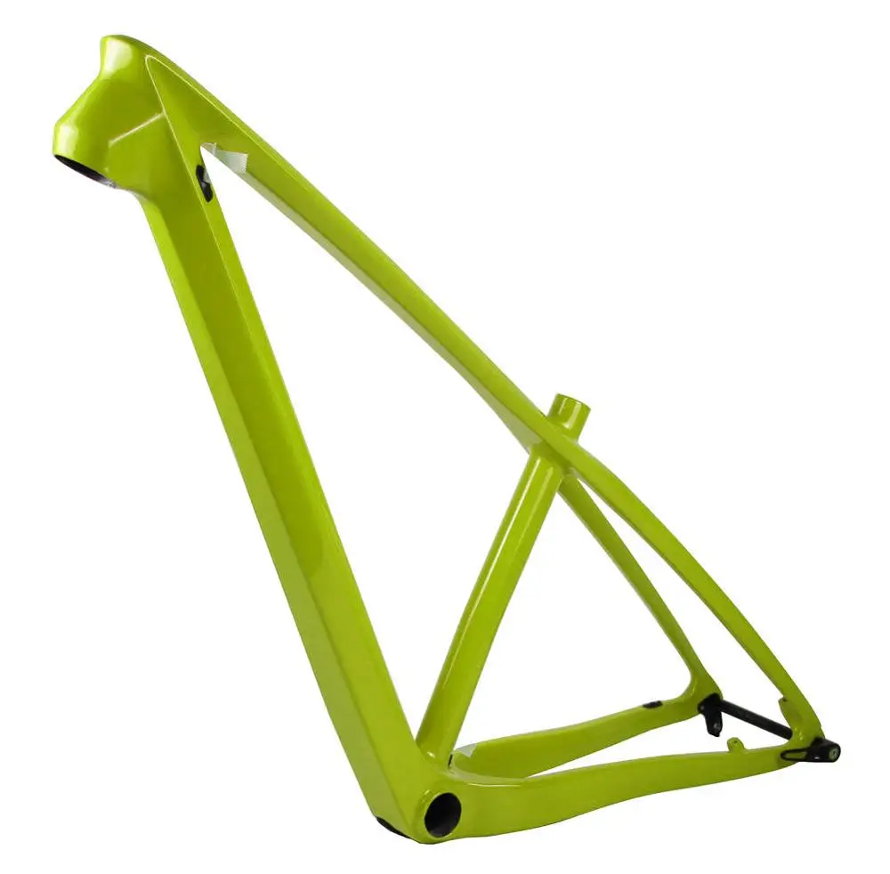 Spcycle углерода MTB Рама 27.5er 29er горный велосипед карбоновая рама 142*12 мм через ось MTB карбоновые рамы размер 15/17 дюймов BB92 - Цвет: Light Yellow