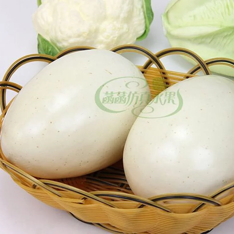 Simulation Ostrich Eggs Dummy Painted Egg For Children Educational Toys Artificial Food Easter Toy Children's Toy Food Model Kitchen Food Toys Fake Food Prank Toys Artificial Egg Decoration