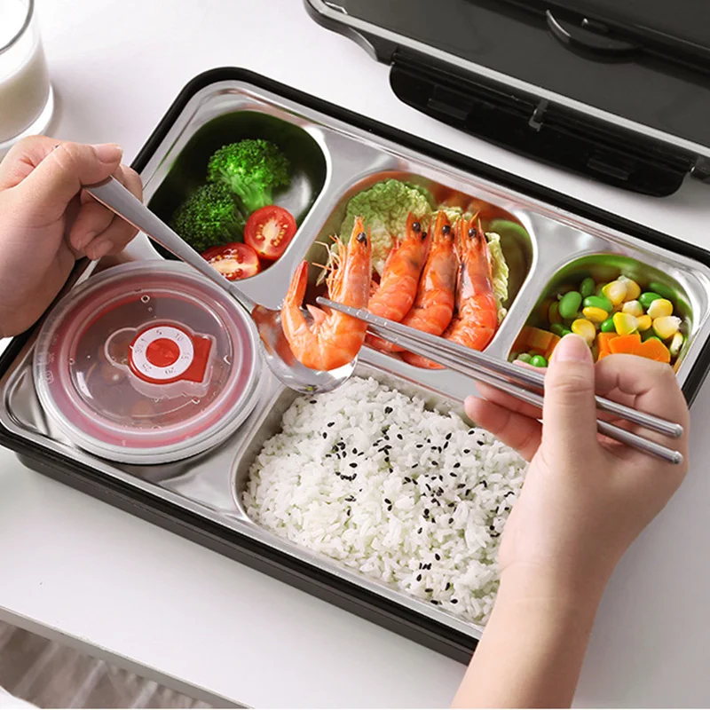Коробка для обедов, еды, еды, контейнер для хранения, Microwavable пластик, микроволновая печь многоразовые из нержавеющей стали MYDING