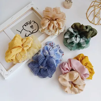 

3Pcs/Lot Fashion Lattice Elastic Hair Bands Girls Scrunchies For Ponytail Holder Transparent Lace Women Headband Hair Accessorie