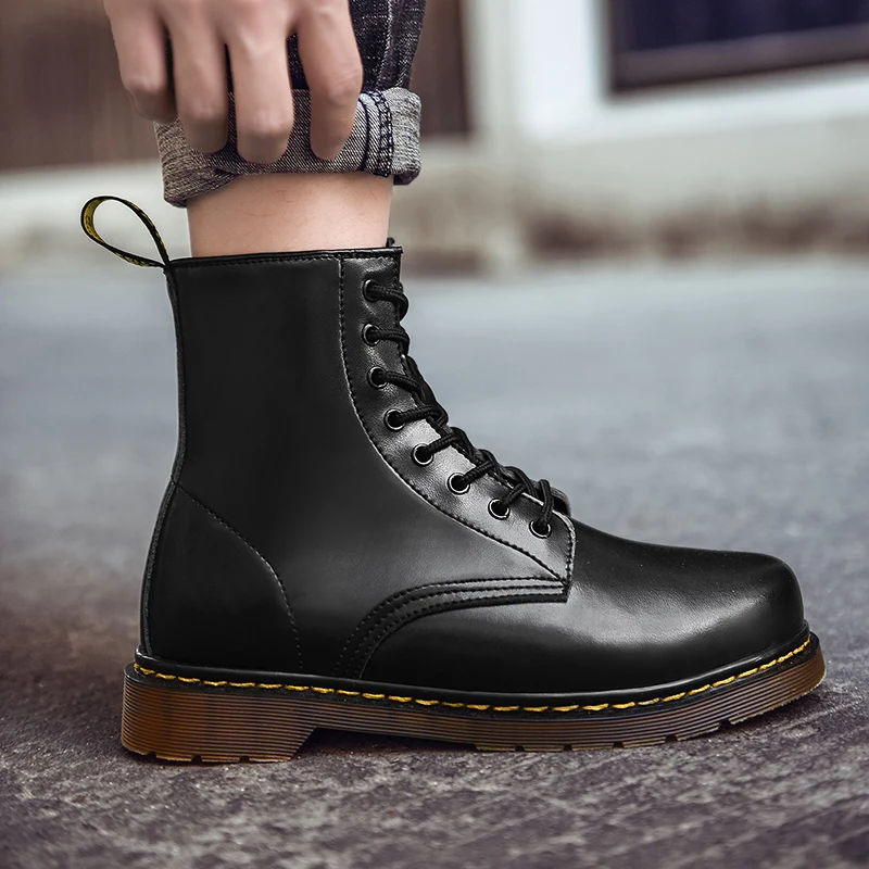 Ботинки martin; женские ботинки; botas hombre Mujer; модная повседневная обувь; женские ботильоны на толстой подошве; большие размеры 34-46