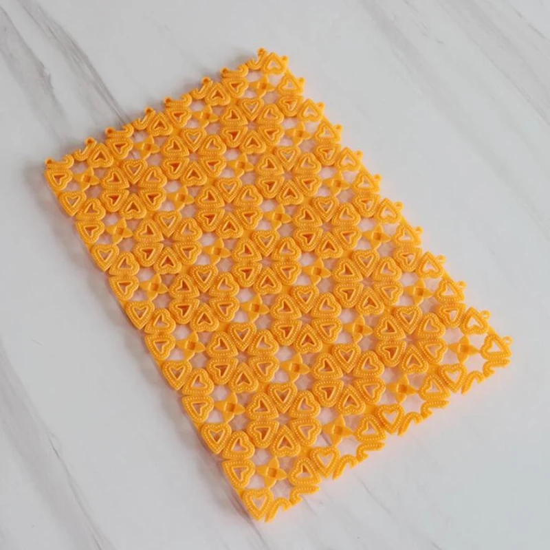 Orange Карамельный цвет 30*20 см DIY Коврик для ванной комнаты пластиковый коврик для ванной комнаты туалет душ коврик для ванной Массажный коврик для ванной кухонный напольный коврик Tapete - Цвет: Orange