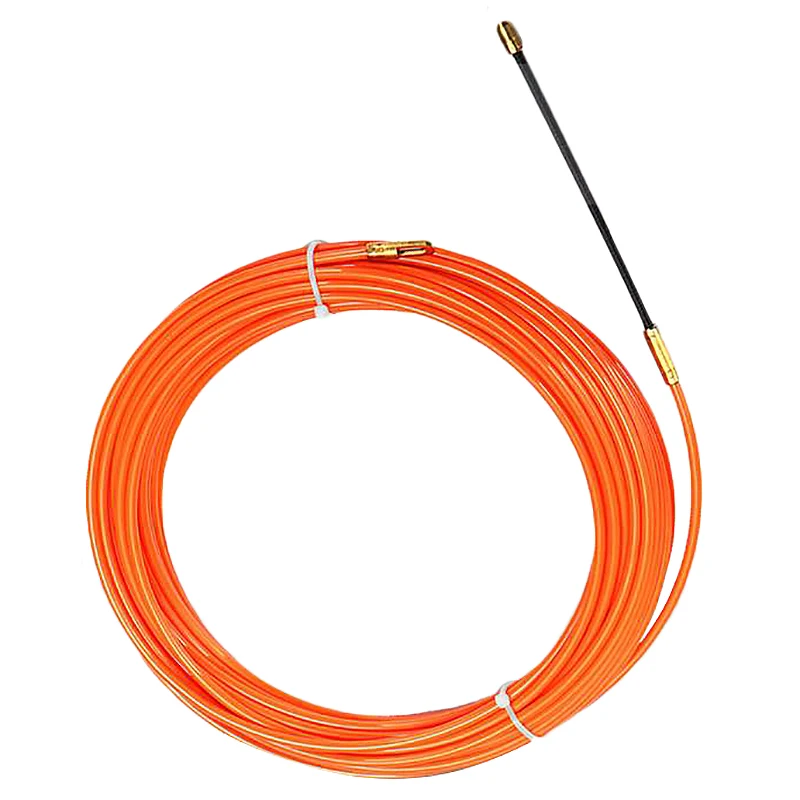 

4Mm 40 Meter Orange Guide Device Nylon Electric Cable Push Pullers Duct Snake Rodder Fish Tape Wire