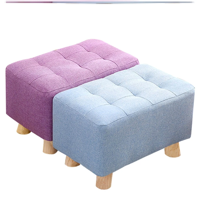 

Cloth stool home sofa bench lazy wood shoes bench simple living room coffee table stool low stool