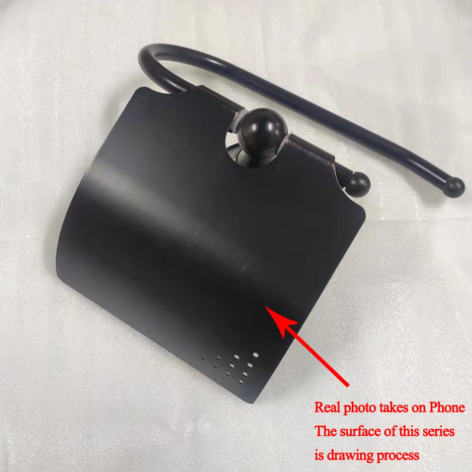 Black Bathroom Accessories Sets Wall Mounted Hair Dryer Rack Antique WC Paper Towel Holder Toilet Brush Holder Bathroom Hardware paper towel holder toilet paper holder bathroom hardware set bathroom hardware accessories