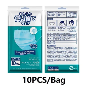 

400PCS Disposable Masque Visage Face Mouth Masks Nonwoven Dustproof Facial Masks Flu Breathable Filter Mascherina Mouth 24H Ship