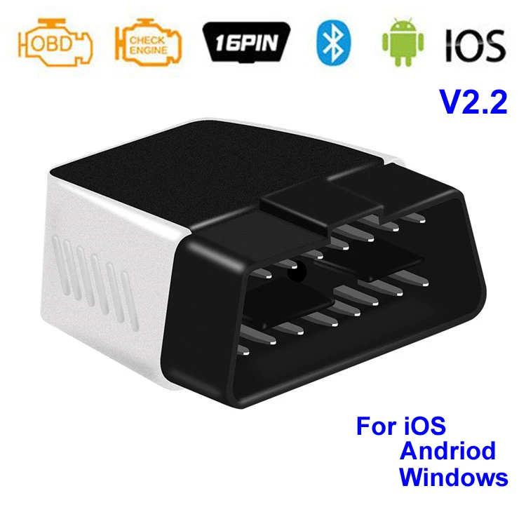 

Elm327 V2.2 Automobile Car OBD2 Diagnostic Instrument Inspection Tool Bluetooth 4.0 Scanner With 25K80 Chip For CAN-BUS