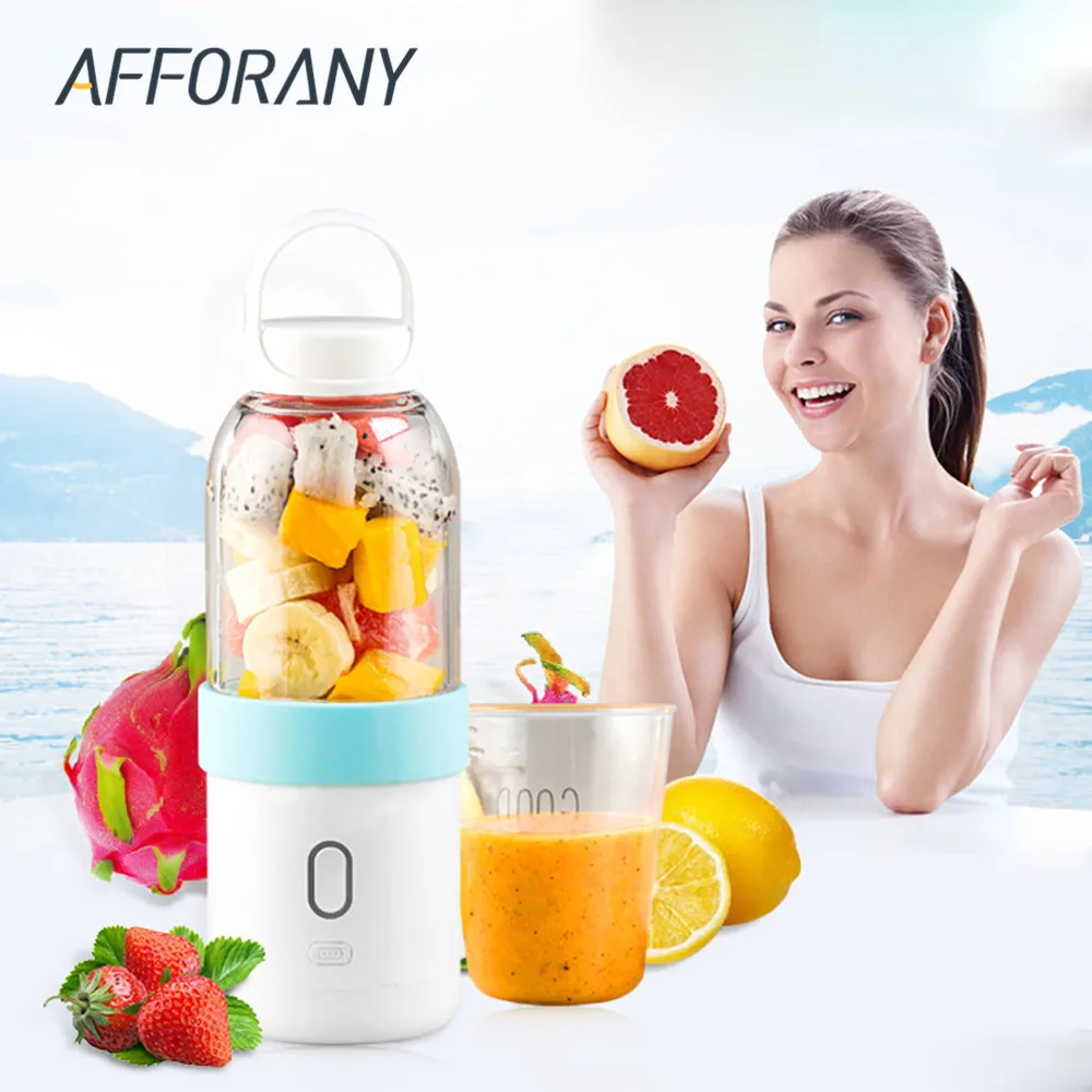 

550ML Multipurpose Electric Fruit Juicer Handle Maker Blender Portable USB Charge Water Bottle Mini Vegetable Juice Drinkware