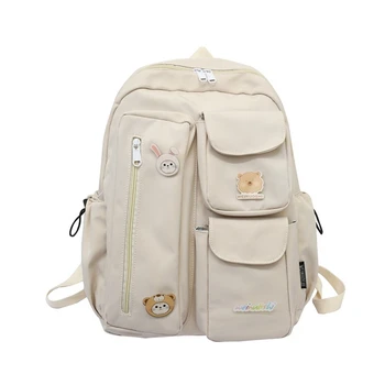 

Schoolbag Female Harajuku Korean College Style Student Backpack Japanese Hong Kong Style Tooling Travel Backpack