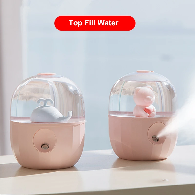 Mini Humidifier Ultrasonic Usb Aroma Diffuser Crystal Bottle Cute Pet