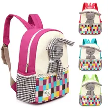 Для детей для девочек из плотной ткани в клетку на молнии рюкзак с кружевом стильная футболка с изображением персонажей видеоигр рисунок «кролик»; школьная сумка, рюкзак рюкзачок для детей младшего возраста
