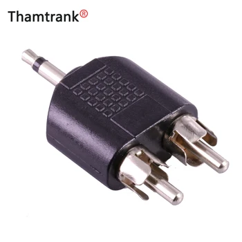 

10pcs/pcs Dual RCA Plug to 3.5mm Mono Plug Adapter Nickel Plated 3.5mm Plug to 2xRCA Plug Male to Male Audio Converter