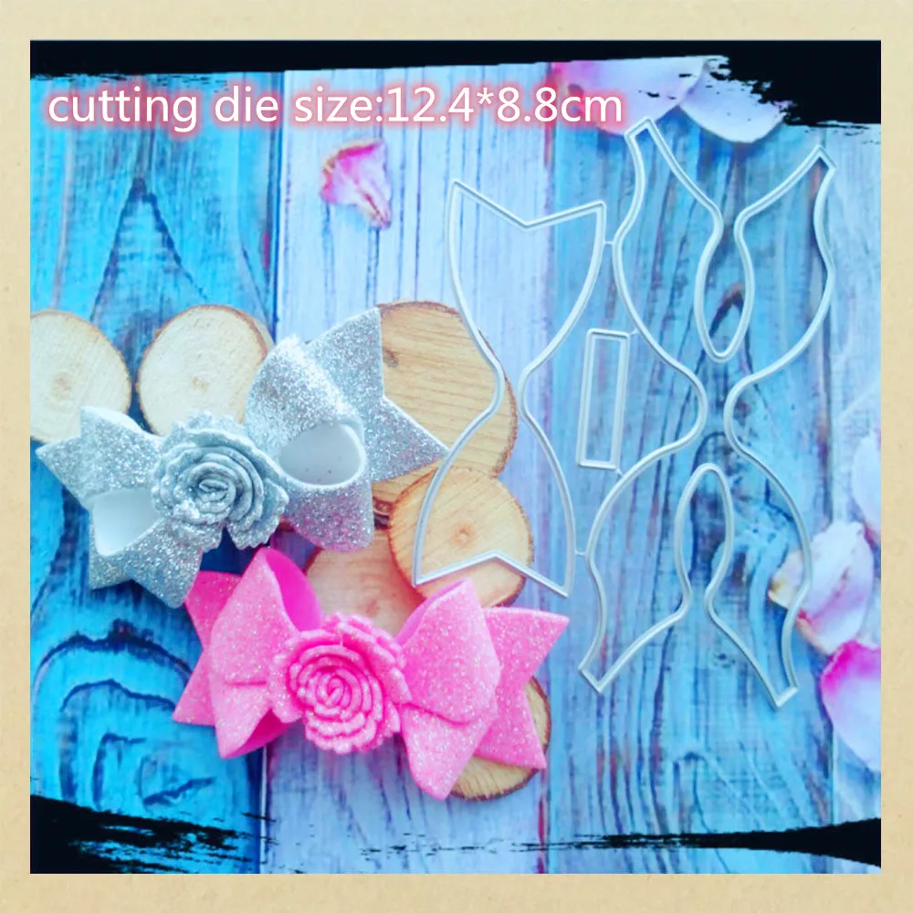 Hair Bow Tie Metal Cutting Dies Stencil Template For Diy Embossing