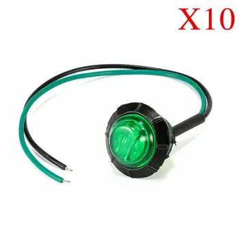 

Mini Marker Light 3/4" Green LED Side Pickups Trailer Lamp Accessoires Parts