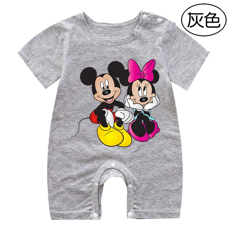 Summer Newborn Baby Romper Cartoon Mickey Minnie Print Baby Boy Girl Jumpsuit Roupas Bebes Infant Clothes Toddler Pajamas Outfit best Baby Bodysuits