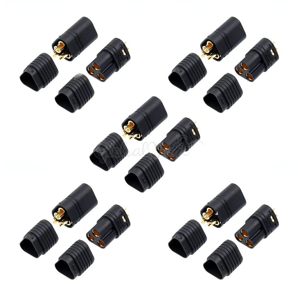 5 Pairs MT60 3.5mm 3 Pole Bullet Connector Plug Male / Female For RC