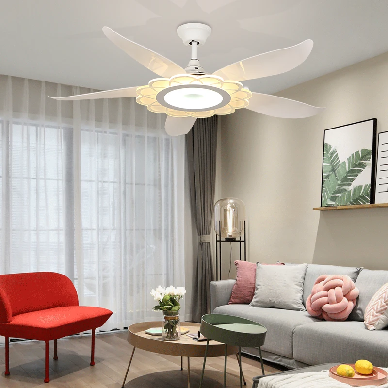 

Nordic Remote Control Ceiling Fans Light Modern Minimalist Fashion Living Room Household Ceiling Fan with Lights Remote Control