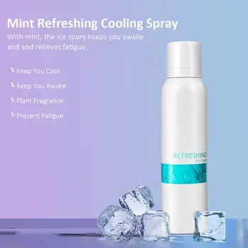 

Mint Refreshing Cooling Spray Fragrance Decodorize Spray Refreshing Ice Spray For Driving Classes Office