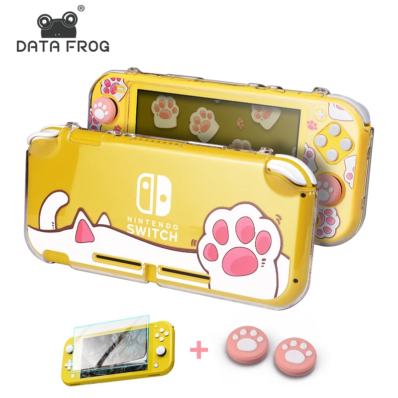 

DATA FROG Cat Paw Transparent Protection Shell Cover For Nintendo Switch Lite Console Hard Protective Case For NS Switch Lite