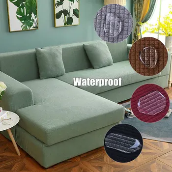 

Free Shipping Waterproof 13 Solid Color Cloth Art Antiskid Stretch Sofa Cover Big Elastic Sofa Furniture Cover