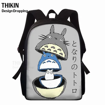 

THIKIN Anime My Neighbor Totoro Printing School Bags Backpack For Teens Girls Boys 15inch Book Bag Children Cosplay Travel Blosa