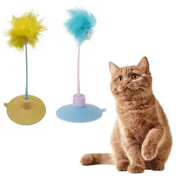 Cat Забавные игрушки перьями; для маленьких девочек с имитацией Мышь Весна присоски игрушки для игрушка для кота игрушка для домашних