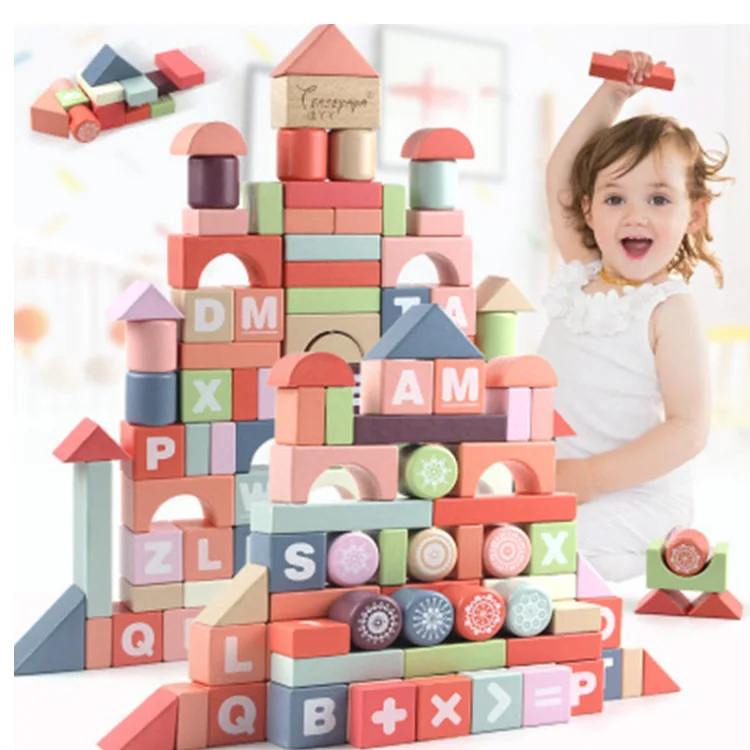 

Children's 94 large candy blocks assembling toy puzzle 1-2 years old and a half baby 3 boys and girls early education blocks