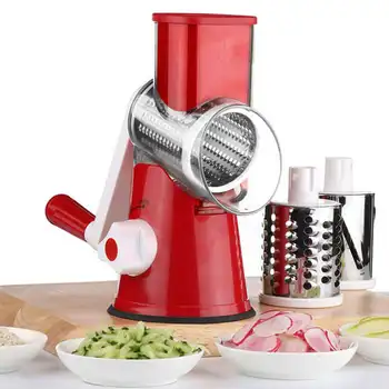 

3 In1 Multifunctional Round Mandoline Slicer Manual Vegetable Cutter grater Vegetable Spiralizer Potato Slicer Kitchen Gadgets
